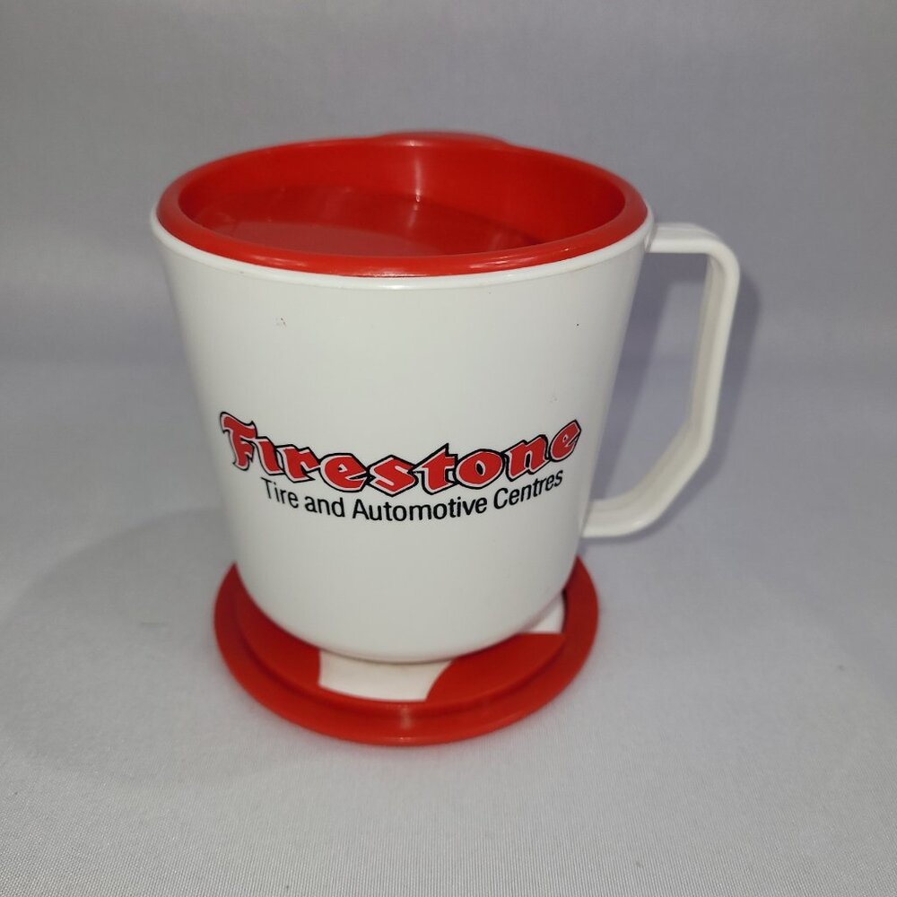 Firestone Tire Automotive You're The Boss Vintage Plastic Coffee Cup Travel Mug